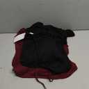 Bhome Nursing Shirt Long Sleeves Hoodie Breastfeeding Top Sweatshirt (X-Large, Burgundy/Black)