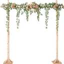 Ling's Moment Backdrop Floral Garland 6.5FT Artificial Wedding Arch Flowers Sage Green Decor, White Ceremony Reception Hanging Eucalyptus Rose Arbor Arrangement Outdoor Party Swag Home Decorations