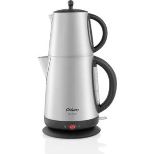 Arzum Tea Tock Electric Turkish Tea Maker, Stainless Steel, 120V