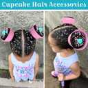 XANGNIER Hair Accessories Kits for Girls,Women,Kids,12 Pcs Cupcake Liners Hair Accessories Decorations for Crazy Day with 12 Clips and Silicone Decorative Granules
