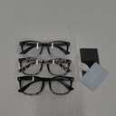Gaoye Stylish Blue Light Glasses for Woman - Computer Glasses 99% Blue Light Blocking - Lightweight TR90 Frames - 3 pack (A5-matte Black+leopard+black Tortoise)