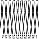 10 Pcs Removable Chin Cord Windproof Hat Strap Clips Anti-Lost Cap Strap Clips for Golfing Boating Fishing Hat Outdoor (Black)