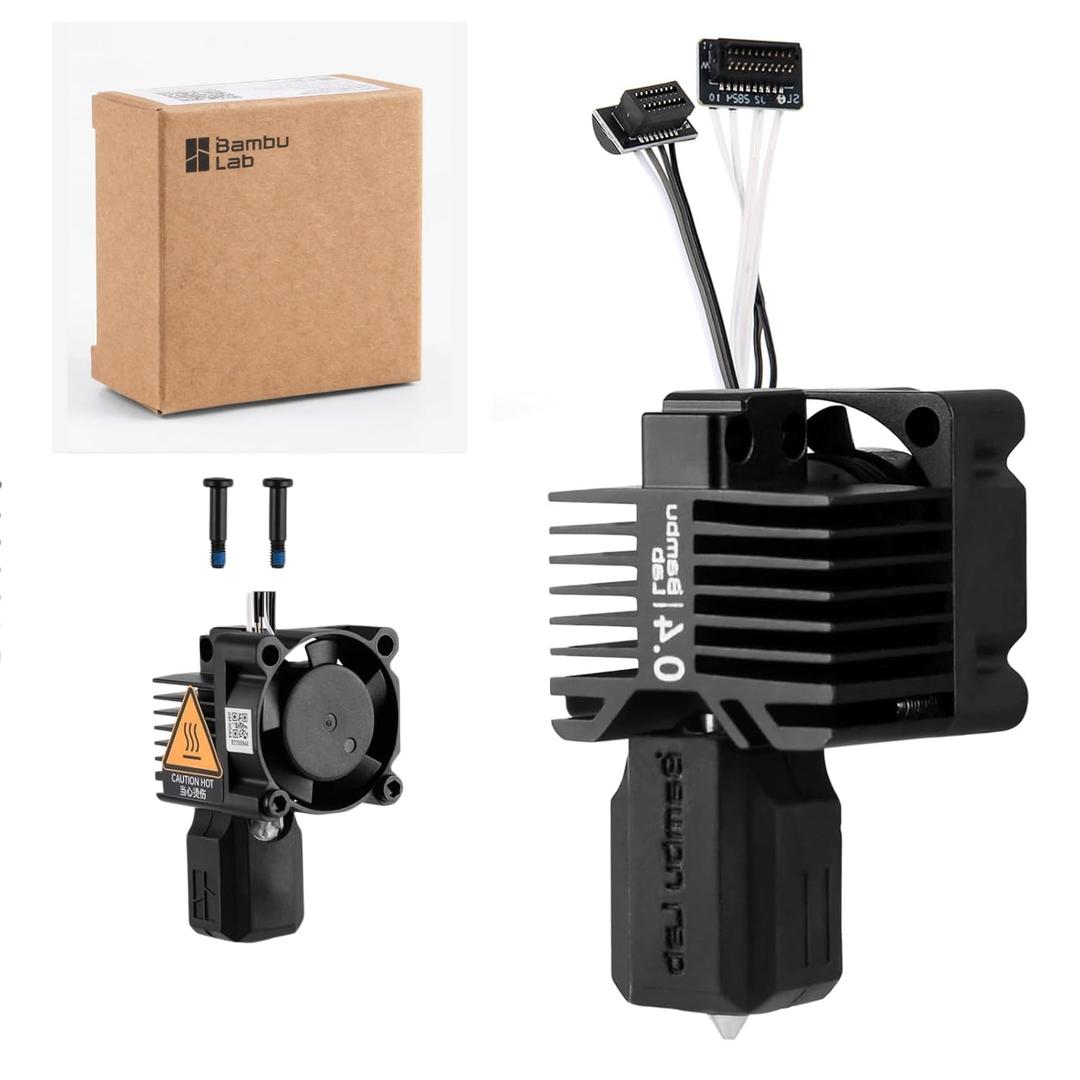 Bambu Lab P1P/P1S Hotend Complete Kit  Full Assembly Hardened Steel Nozzle with Ceramic Heater, 0.4mm Nozzle, Cooling Fan & Heating Block | Bambu P1S Hotend Replacement for 3D Printing