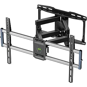 Outdoor TV Wall Mount for 47-90 Inch Television, Mount with Swivel and Tilt, Full Motion Weatherproof TV Bracket with Articulating Dual Arms, Max VESA 600X400 mm, 132lbs