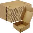 8x8x3 Inches Shipping Boxes Set of 25Brown Cardboard Boxes Recyclable Corrugated Mailers for Small Business, E-commerce, Gift Packaging Storage Boxes Products Box Self-Locking Folding Boxes