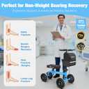 WHLICKS Foldable All Terrain Knee Scooter for Adults for Foot Injuries
