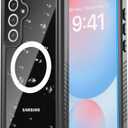 Oterkin Waterproof Case for Samsung Galaxy S24 FE Case Compatible with MagSafe,Full Body Protection Phone Case with Built-in HD Screen and Lens Protector 12FT Military Rugged Case (Blue)