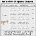 Smiry Rectangle Table Cloth Linen Textured, Waterproof Spillproof Anti-Wrinkle Burlap Tablecloth, Washable Decorative Fabric Table Cover for Dining, Party, Banquet, 52 x 70 Inch, Linen