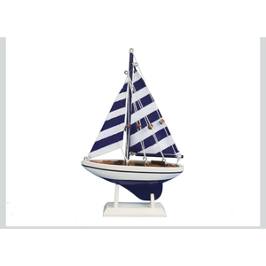 Hampton Nautical Blue Striped Pacific Sailer, 9"