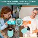 51 Oz Coffee Carafe Insulated, Stainless Steel Coffee Carafes for Keeping Hot, Dustproof Thermal Carafes for Home Party/Work (Blue,1.5L)