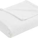 Madison Park Liquid Cotton Luxury Blanket Premium Soft Cozy 100% Ring Spun Cotton For Bed , Couch or Sofa, Twin, White