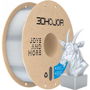 Silk PLA Filament 1.75mm, PLA Filament 1.75mm Silk Shiny 3D Printer Filament, 1kg Cardboard Spool (2.2lbs), Dimensional Accuracy +/- 0.03 mm, Fit Most FDM Printer(Metal Silver)