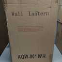 Large Outdoor Wall Lantern Sconce, 16.3 Inch Tall Modern Outdoor Wall Light Fixture, Anti-Rust Exterior Lighting Lamp, Waterproof Exterior Lighting with clear glass for Porch, Entryway, Garage (White)