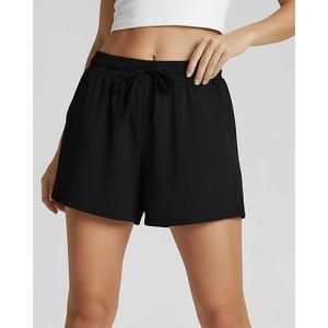 Real Essentials 3 Pack: Womens Ultra-Soft Athletic Lounge Casual Sweat Shorts with Pockets, XL