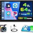 4+64G Android 15 Car Stereo for Suzuki SX4 2006-2013,9 inch IPS 1280 * 720 Touch Screen Radio Wireless Apple Carplay Android Auto DSP 5G WiFi Bluetooth GPS FM RDS+Free AHD Backup Camera