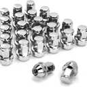 dynofit 24pcs 14x1.5 OEM/Stock Lug Nuts for 2015-2019 Expedition/F-150, M14-1.5 One-Piece Design Factory Chrome Wheel Lugnuts for Lincoln 2015-2023 Navigator, 21mm Hex Anti-Rusting Updated (Silver)
