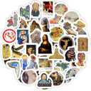 BulbaCraft Art History Stickers, Famous Paintings Stickers for Water Bottle and Laptop - Art Party Favors, Decorations & Gifts, Waterproof Vinyl Decals, Gifts for Women & Men