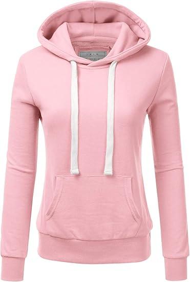 DOUBLJU Basic Lightweight Pullover Sweater Top Essential Comfy Casual Hoodie Sweatshirt for Womens Clothes with Plus Size (X-Small)