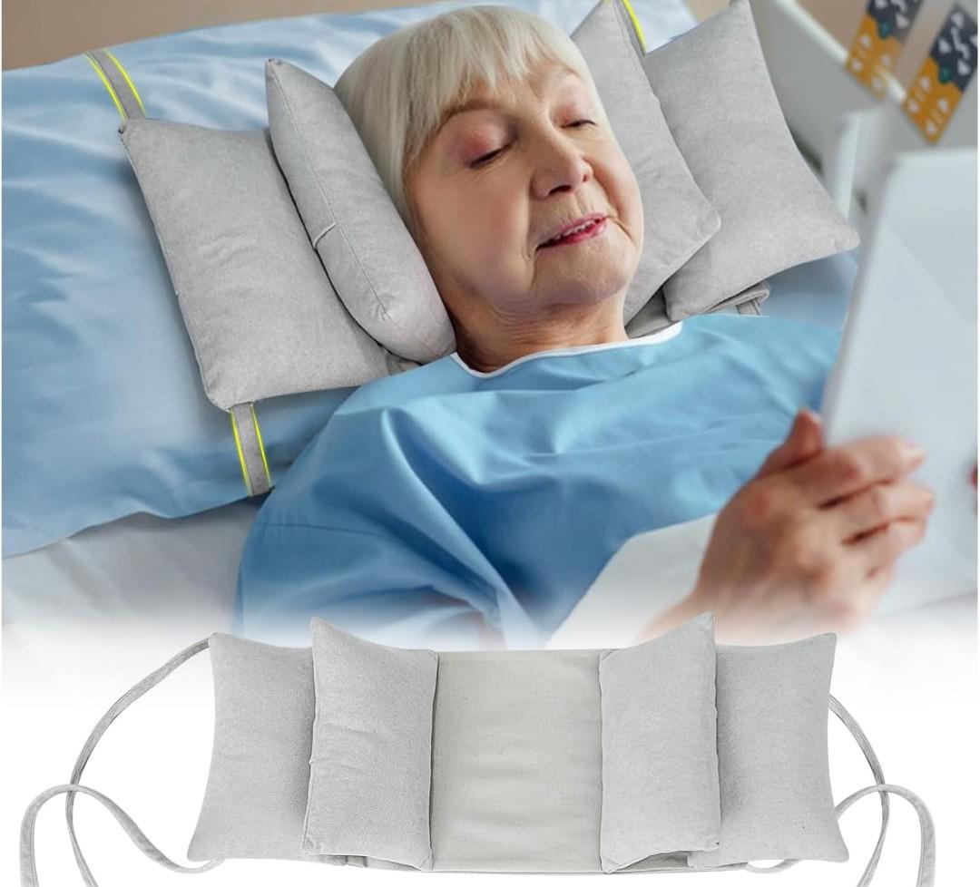 Neck Wedge Stabilizer Pillow for Sleeping to Keep Head Straight While Surgery Head Upright Medical Wedge Positioning Bedridden Disabled Elderly Face up Posture Corrector Headrest
