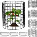 Keten 5 Pack Plant Protector from Animals, 15pcs Metal Mesh to Keep Animals Out, 13.7'' Dia x 13.7'' H Plant Cages, Garden Protection Bunny Barricades from Chicken Squirrels for Flowers & Vegetables