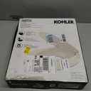 KOHLER 25876-96 Hyten 3" Height, Elevated Soft Close Round Toilet Seat, Contoured Seat with Grip-Tight Bumpers, Quick-Attach Hardware, Biscuit