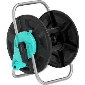 Garden Hose Reel Cart,Hold Up to 50-130 Feet of 5/8" Hose,Wall Mounted Water Hose Reel,Portable Hose Reel Holder,for Outside Car Washing, Watering