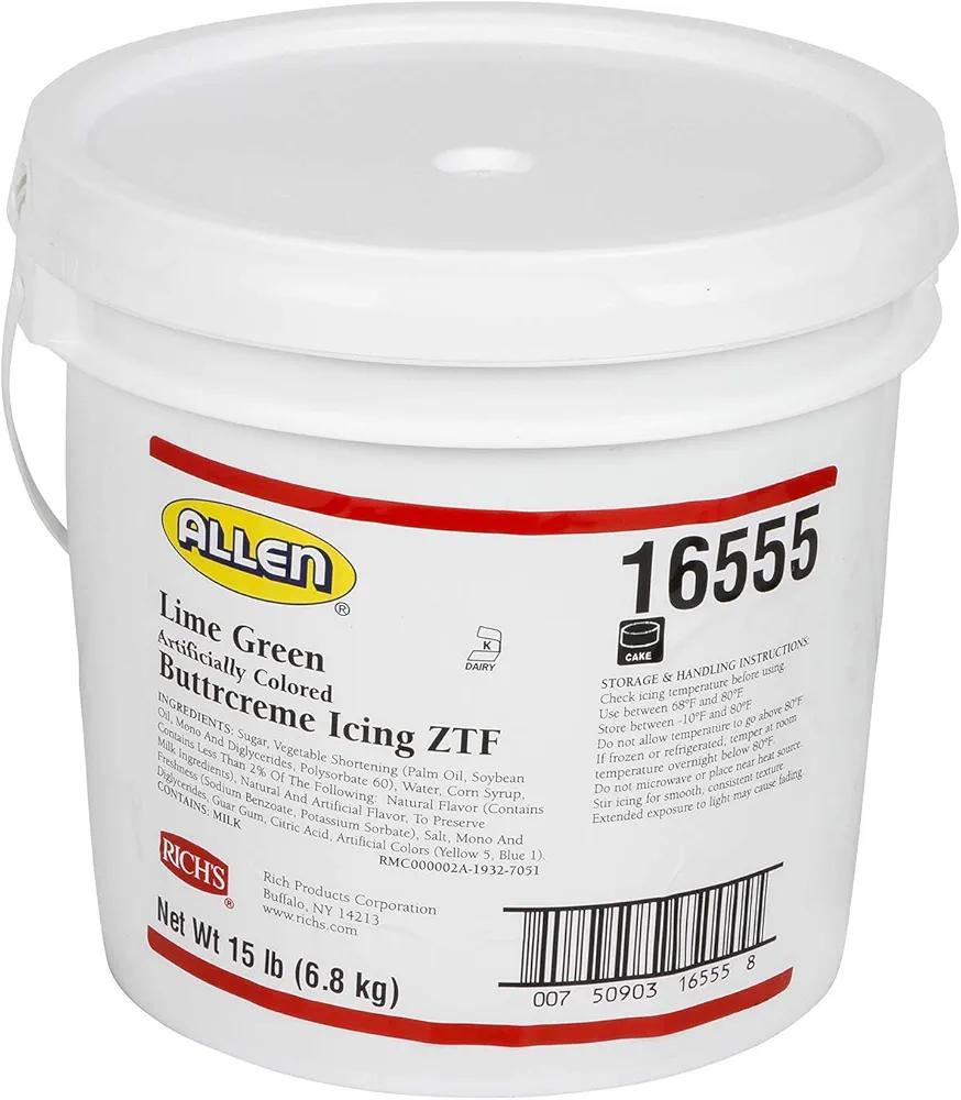 Rich's JW Allen PreWhipped Icing ZTF, 15 lb, Buttercream, 240 Oz