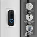 Stainless Steel Faceplate, Accessories for Blink Video Doorbell, Video Doorbell Bracket, Sign, Fixing, Wall Plate for Wireless Bell Silvery(T90)