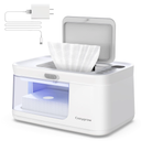 Baby Wipe Warmer Baby Wet Wipes Dispenser, Cozygrow Diaper Wipe Warmer with LED Light & Transparent Viewing Window, Adjustable 95℉131℉, 1.5 Meter Plug Cord