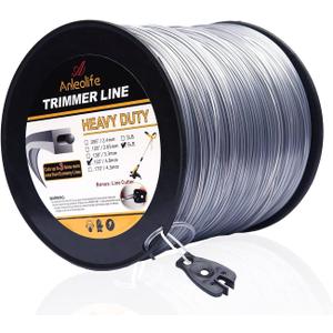 A ANLEOLIFE 5-Pound Heavy Duty Square .155-Inch-by-442-ft String Trimmer Line in Spool, with Bonus Line Cutter