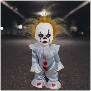 nezababy Halloween Horror Clown Plush Doll Scary Terror Stuffed Plushies Gifts 6inch