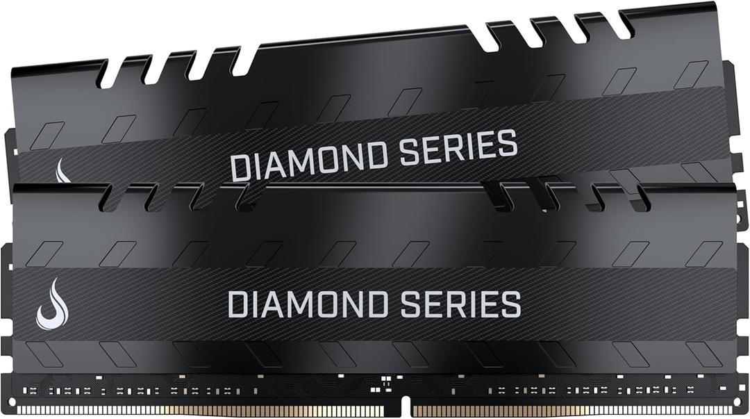 Memory Gamer heatsink Rise Mode USA Diamond Black 32gb (2X 16gb) 3200MHz CL16 1.35V Desktop DDR4
