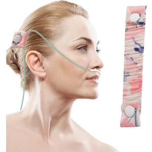 Nasal Cannula Strap Ear Savers, Ear Protectors for Oxygen Tubing, Cannula Headband Strap, Secure Fit to Prevent Ear Soreness (Pink)