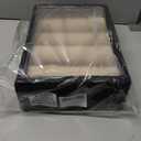 XHMQYC Bracelets Organizer Rods Bangles Display Holder, Clear See through Lid Leather Velvet Jewelry Storage Box Case for Women, 4 Rods Black Leather