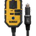 DEWALT DXAEPI140 Power Inverter 140W Car Converter: 12V DC to 120V AC Power Outlet with 25W USB Type C and 15W USB Type A Ports