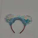 GORAIS Light Up Mouse Ears Headband LED Starfish Hair Bands Blue Shell Rave Costume Hair Accessories for Women