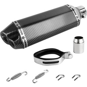 FLYPIG 1.54-2" dual outlet Inlet Slip On Exhaust Muffler Pipe with 39-51mm Diameter Exhaust for Dirt Bike Street/Sport Motorcycles and Scooters ATV