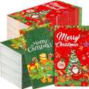 Cholemy 100 Pcs Christmas Napkins Grinch Paper Green Disposable Paper Hand Towel Christmas Guest Towels Hand Napkins Towels for Xmas Bathroom Kitchen Room Party Supplies 3.9 x 7.9 Inch