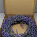 Lavender Wreath for Front Door 24 Inch Artificial Spring Summer Wreaths Purple Home Decor Spring Wreath for Year-Round Use Indoors and Outdoors as Wall, Door, Window, Party and Wedding Decorations