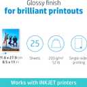 HP Everyday Photo Paper, Glossy, 8.5x11 in, 25 sheets (Q5498A)