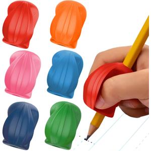 The Pencil Grip Pencil Grips, The Crossover Grip, Ergonomic Writing Aid For Righties And Lefties, Colorful Pencil Grippers, Assorted Classic Colors, 6 Count - TPG-17806