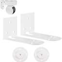 2 Pack Metal Wall Mount for Kasa Indoor Pan/Tilt Camera EC70 EC71 KC410S and Tapo C210 C200 C220, Upright or UpsideDown Install, 360 Degree Adjustable Viewing, RustProof Steel
