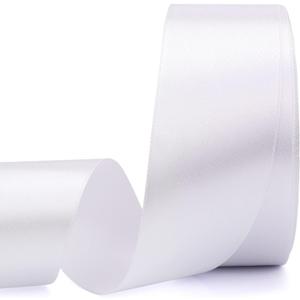 3 x 1-1/2 inch, White Ribbon for Gift Wrapping 50 Yards Perfect Wedding Party Wreath Sewing DIY Hair Accessories Decoration Floral Hair Balloons Other Projects