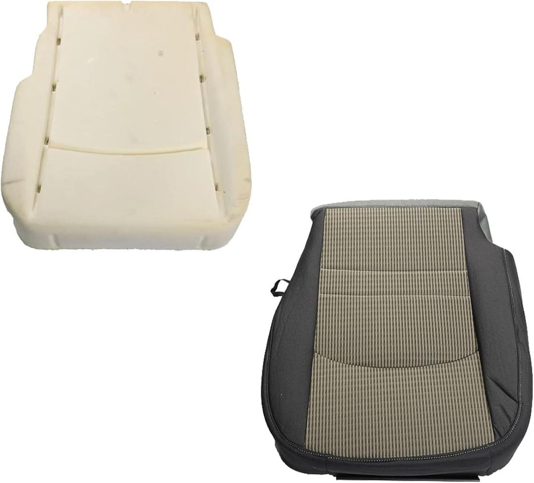 munirater Driver Side Bottom Cloth Seat Cover and Foam Cushion Replacement for 2009-2012 R-a-m 1500 2500 3500 4500 5500 SLT Gray