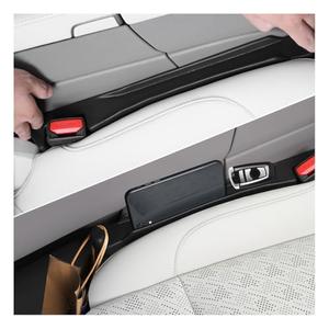 YGDMD 2PCS Car Seat Gap Filler Organizer,3 in 1 Car Seat Side Gap Filler with Hook for Avoiding Dropped Items,Universal No Drop Seats Guard for Filling Gaps 1.37-1.49 Inch Wide (Black)