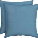 Arden Outdoor Toss Pillow, 2 Pack, 16 x 16, Rain-Proof, Fade Resistant French Blue Texture