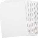 Yeaqee Numbered Tabs for 3 Ring Binders, Letter Size Numbered Dividers 3 Hole Punched White Binder Index for File Notebook 8.5 x 11 Inch(201)