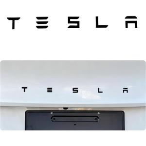 for Tesla Tailgate Insert Letters Emblems ABS Material Compatible with Tesla Model 3 Y S X Series Accessories (Matte Black)