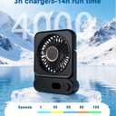 Magnetic Cruise Desk Mini Fan, 4000mAh Ultra-Slim Travel Fan Rechargeable, 0-100 Speeds, 150 Adjustable Portable Fan for Ship Cabin, Bedroom Sleeping, Camping, Travel & Cruise Essentials 2026, Black