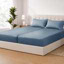 ACCURATEX Cooling Sheets for Hot Sleepers, Split King Size, Dusty Blue